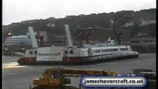 Dover to Calais SRN4 Hoverspeed Hovercraft Last Day Flights 24 Princess Anne Princess Margaret [upl. by Olvan]