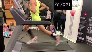 Sub 4 Minute Mile on a Treadmill by Olympian  World Record Treadmill Mile [upl. by Maurita550]