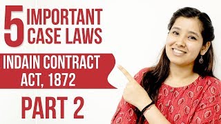 5 Important Cases of Indian Contract Act 1872  Part 2 [upl. by Burnard]