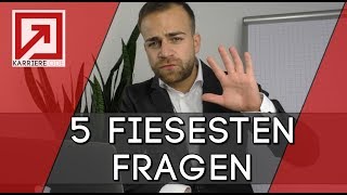 Vorstellungsgespräch  die 5 FIESESTEN Fragen  die PERFEKTEN Antworten [upl. by Delp]