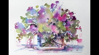 LooseWatercolourscom Beginners Square Florals with Andrew Geeson [upl. by Enitsed]