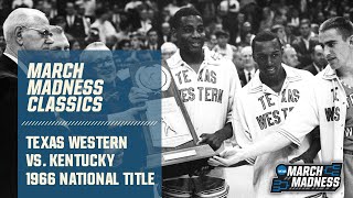 Texas Western vs Kentucky 1966 National Championship  FULL GAME [upl. by Ettebab]