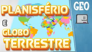 Representações da Terra Planisfério e Globo terrestre [upl. by Yuria]