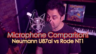 Neumann U87 vs Rode NT1  Microphone Comparison  Recording Studio [upl. by Lymann]