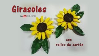 Girasoles con rollos de cartón  Sunflowers with cardboard rolls [upl. by Mountfort259]