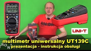 UT139C multimetr uniwersalny instrukcja obsługi cz1 [upl. by Ahsenik]