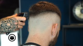 Textured French Crop Skin Fade Tutorial by Jake the Barber  Beardbrand Studio [upl. by Mckinney]