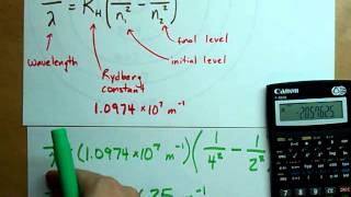 Wavelength of Light Released from Hydrogen [upl. by Aremahs588]