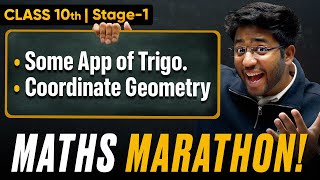 Class 10th Maths Maha Marathon  Some App of Trigonometry amp Coord Geometry 🔥  Shobhit Nirwan [upl. by Ytsim]