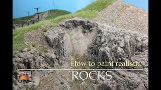 How to paint realistic Rocks for your HO Model Railroad Layout  Tutorial  Part 2 [upl. by Cardinal]