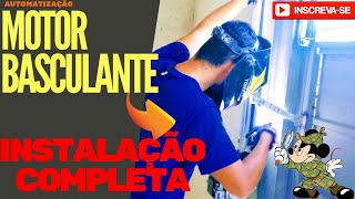 como instalar o motor e automatizar o portão basculante [upl. by Elleinaj492]