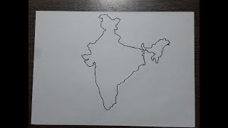 How to draw the correct map of India by hand [upl. by Ahsiad]