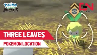 Pokemon Legends Arceus quotTHREE LEAVES POKEMONquot Location in Crimson Mirelands [upl. by Varini]