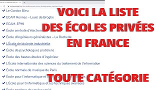 CAMPUS FRANCE 🇫🇷 LISTE DE TOUS LES ÉTABLISSEMENTS SUPÉRIEURS PRIVÉS EN FRANCEDETAIL EXPLICATION [upl. by Ancell]