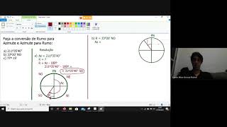 Topografia  Azimute e Rumo  exercícios resolvidos  Parte 1 [upl. by Eenad]