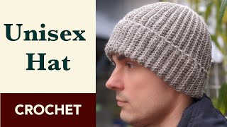 Crochet Hat for Adult Men amp Women Crochet Hook 45 mm Wool Yarn Crochet Beanie For Beginners [upl. by Itoyj]