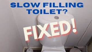 How to Fix a Slow Filling Toilet Tank Cistern [upl. by Nilesoy765]