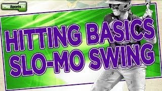 Softball Hitting Basics SloMo Swing [upl. by Eicnan]