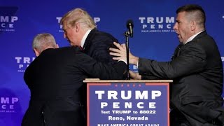 Donald Trump rushed off stage during rally in Nevada [upl. by Esila]