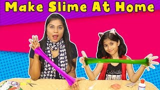 How to Make Easy Slime At Home  Kids Making Slime At Home Only Two Ingredients [upl. by Hootman492]