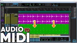 PRO TOOLS 202011  AUDIO TO MIDI NEW FEATURE [upl. by Nawuj]