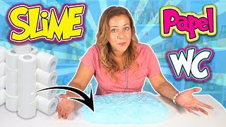 SLIME con PAPEL higiénico  TOILET PAPER SLIME  COMO SE HACE SLIME [upl. by Pacificas520]