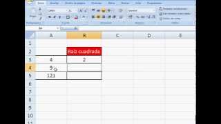 Excel hacer una raíz cuadrada [upl. by Ativ]