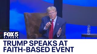 Trump holds faithbased townhall in Zebulon  FOX 5 News [upl. by Kellene]