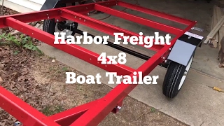 Harbor Freight 4 x 8 Trailer  Boat Trailer [upl. by Erminna]