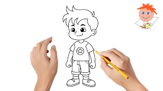 How to draw a little boy  Easy drawings [upl. by Soigroeg654]