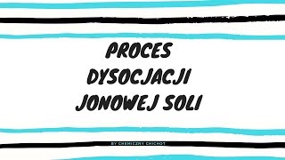 Proces dysocjacji jonowej soli [upl. by Revert]