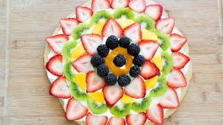 FRUIT PIZZA RECIPE  Easy and fun dessert [upl. by Madaras]