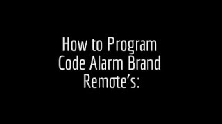 How to Program a Code Alarm Remote and older FordCode Alarm Remotes [upl. by Valerio]