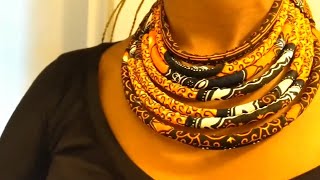 Fabric Necklace do it yourself [upl. by Sibylle231]