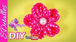 Flores de Tela  CUALQUIER TELA  Video 153  SDetalles  DIY [upl. by Ecitnirp296]