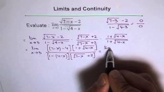 Limit Rationalize Both Numerator and Denominator to Find Limits [upl. by Krenek594]