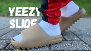 THESE ARE EXPENSIVE YEEZY SLIDE CORE REVIEW amp ON FOOT [upl. by Marc]