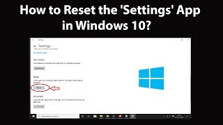 How to Reset the Settings App in Windows 10 [upl. by Amilah]