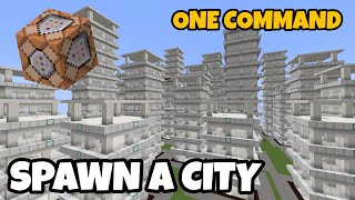 How to Spawn A City Using Commands in Minecraft [upl. by Akenit]