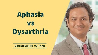 Aphasia vs Dysarthria [upl. by Imat987]