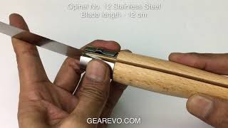 Opinel No12 Stainless Steel Classic Folding Knife Made in France [upl. by Nomrah]