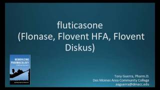 How to pronounce fluticasone Flonase Flovent Memorizing Pharmacology Flashcard [upl. by Dorotea737]