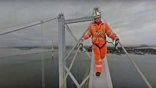 Forth Road Bridge cable walk 360 degree video [upl. by Souvaine]