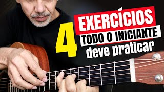 4 EXERCICIOS DIÁRIOS QUE TODO INICIANTE DEVE PRATICAR  Aula de violão completa  Sidimar Antunes [upl. by Giarc796]