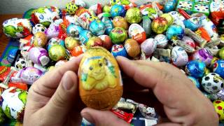 50 Surprise Eggs Unwrapping Kinder Surprise  киндер сюрприз [upl. by Dita161]