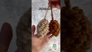 Crochet Christmas Ornaments 🎄 Crochet Pine Cones A633 [upl. by Llemart96]