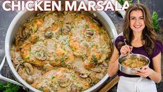 Creamy Chicken Marsala Recipe  30 Minute Dinner [upl. by Holna]