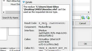 EFAIL  Failed to Open Disk Image VirtualBox [upl. by Nayrbo]