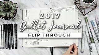 My 2017 Bullet Journal Flip Through  A YEAR IN MY JOURNAL [upl. by Aesoh]