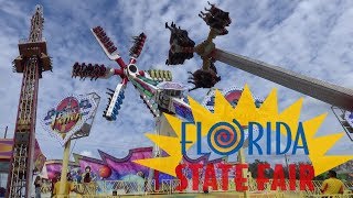 Thrilling Fair Rides amp Crazy Carnival Food at the Florida State Fair [upl. by Enitsahc]